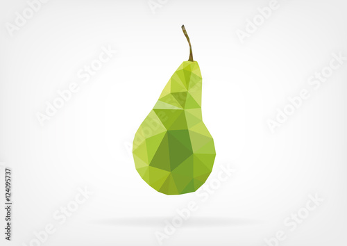 Low Poly Pear fruit