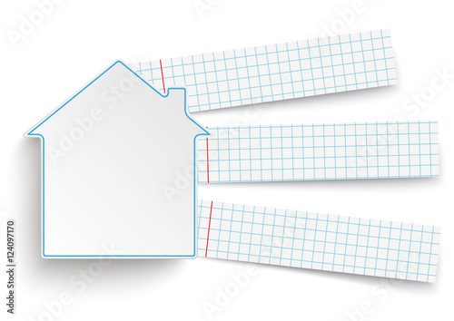 House Building Checked Paper Banners