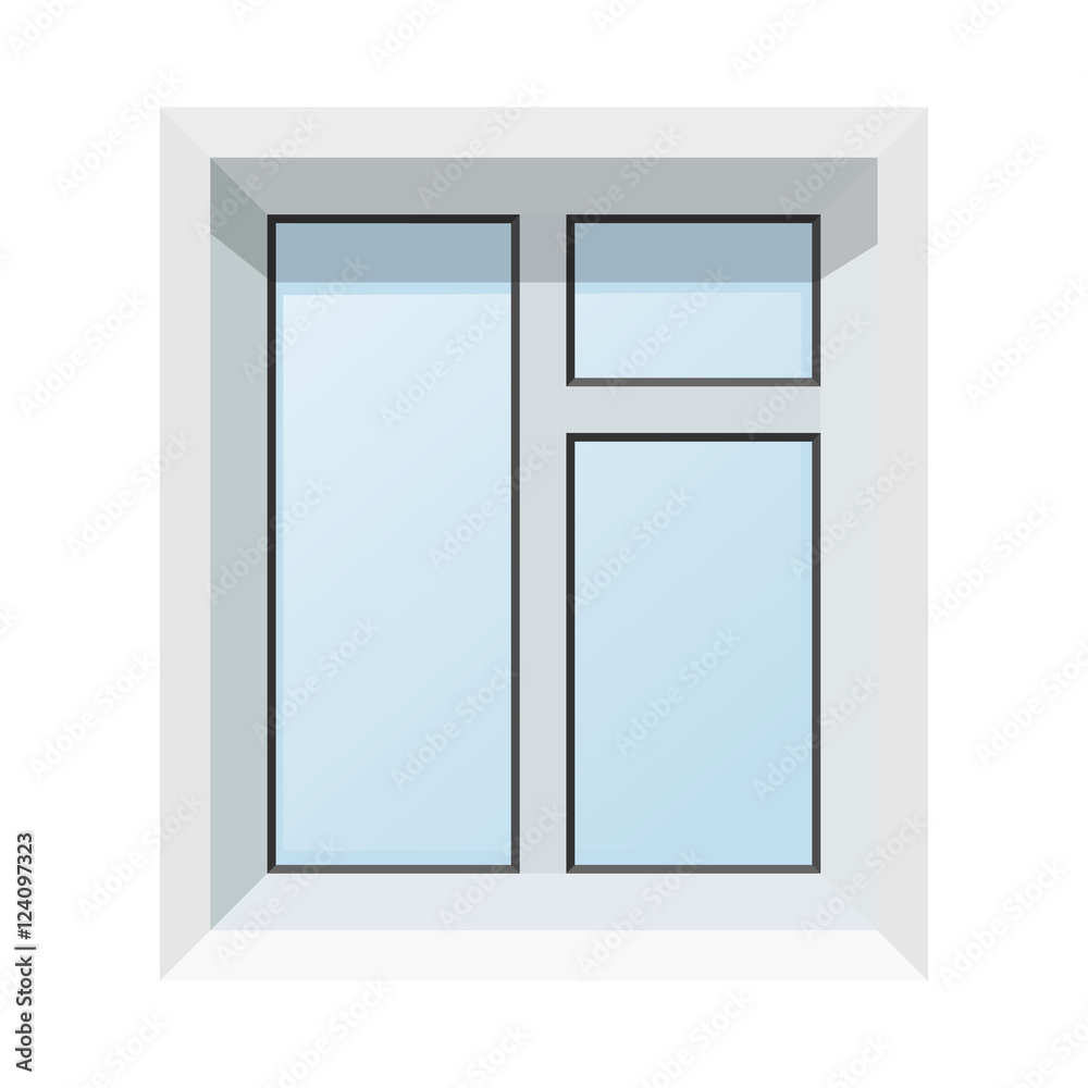 Vector illustration of abstract modern plastic windows. Realisti Vector illustration of abstract modern plastic windows. Realisti