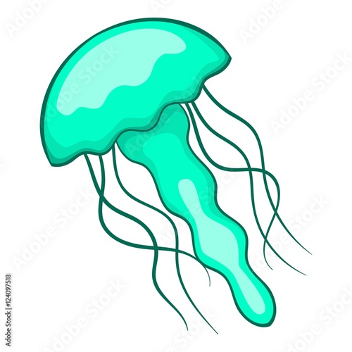 Jellyfish icon. Cartoon illustration of jellyfish vector icon for web
