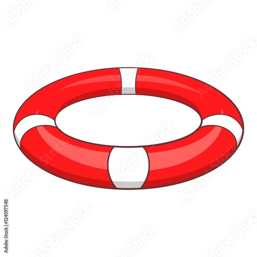 Lifebuoy icon. Cartoon illustration of lifebuoy vector icon for web
