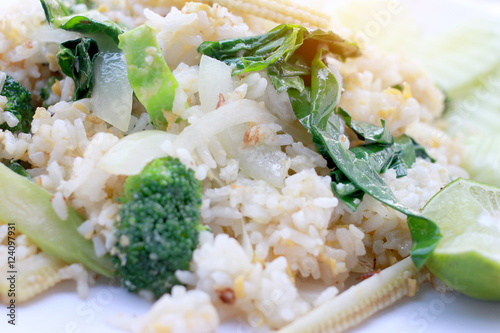 Vegetable Fried Rice Recipe, Vegetarian Food, Healthy Food.