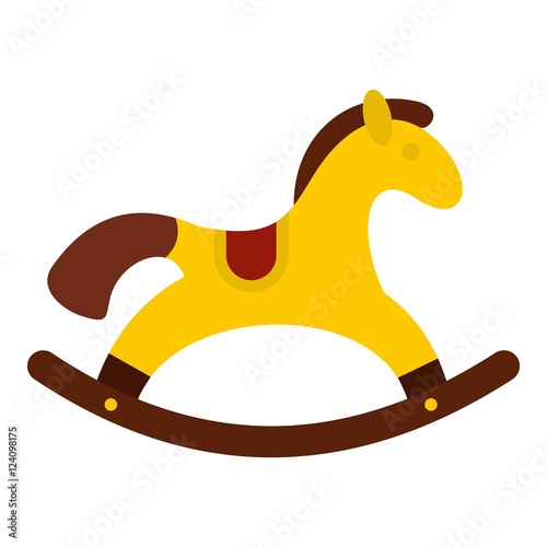 Horse toy icon. Flat illustration of horse toy vector icon for web design