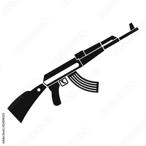 Kalashnikov machine icon. Simple illustration of Kalashnikov machine vector icon for web photo