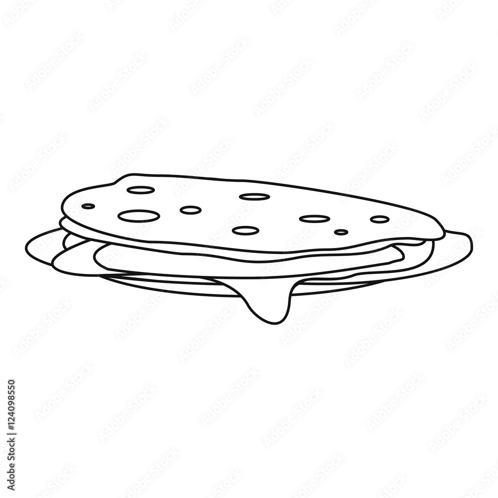 Pancakes icon. Outline illustration of pancakes vector icon for web Pancakes icon. Outline illustration of pancakes vector icon for web
