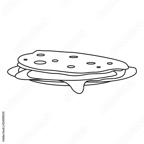 Pancakes icon. Outline illustration of pancakes vector icon for web
