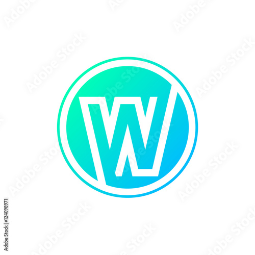 Free Download Letter W logo,Circle shape symbol,Digital,Technology,Media - GFXLoad