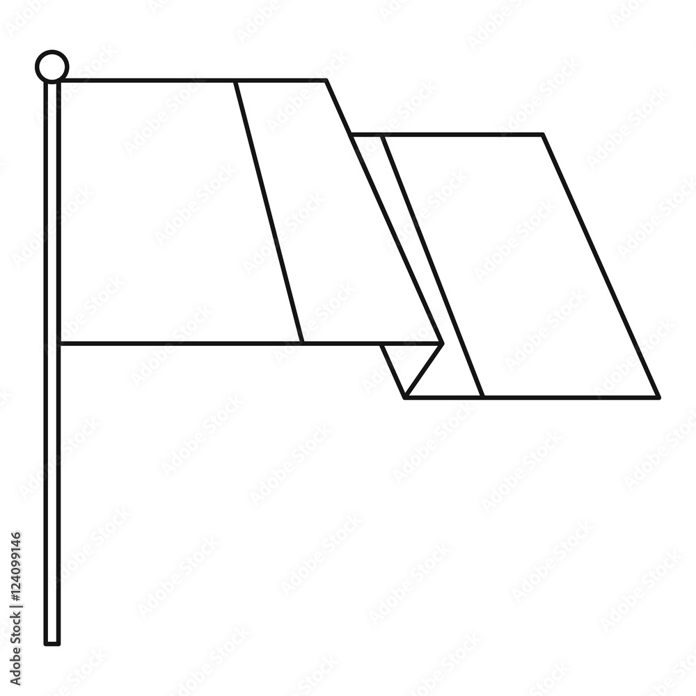 Flag icon. Outline illustration of flag vector icon for web Flag icon. Outline illustration of flag vector icon for web
