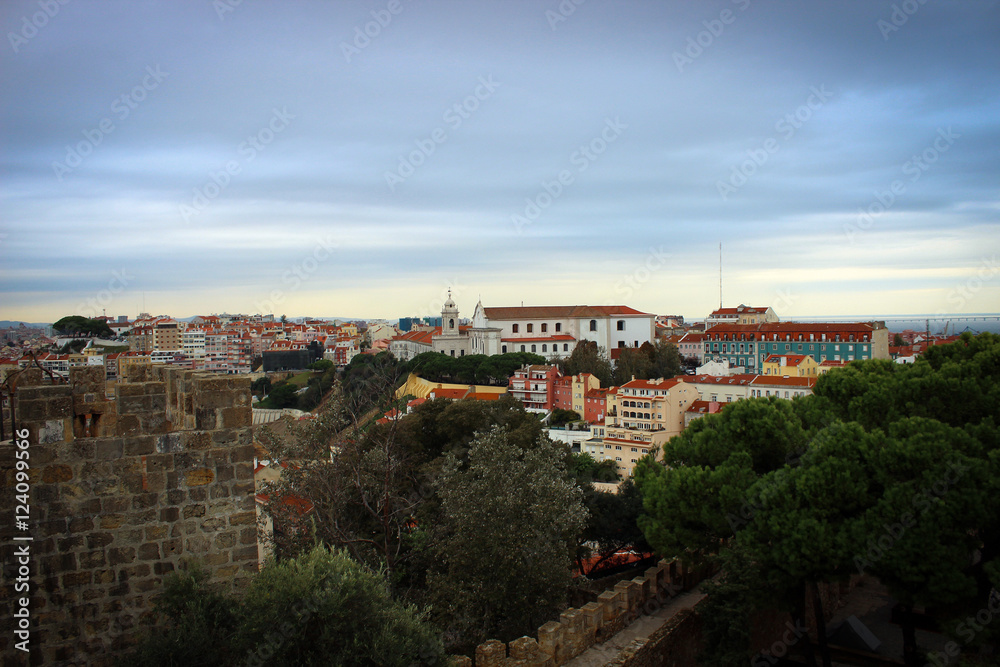 Lisbon City panorama from São Jorge Castle, Portugal