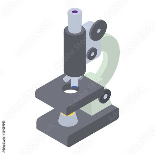 Microscope icon. Isometric 3d illustration of microscope vector icon for web