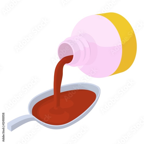 Medical syrup icon. Isometric 3d illustration of medical syrup vector icon for web