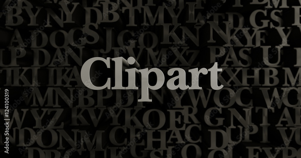 Clipart - 3D rendered metallic typeset headline illustration.  Can be used for an online banner ad or a print postcard.