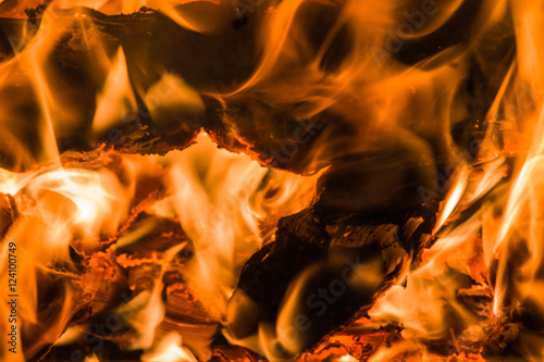 Close-up fire flames