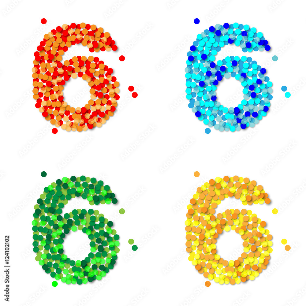 Konfetti aus Papier, farbig sortiert, 6, Vektor Konfetti aus Papier, farbig sortiert, 6, Vektor