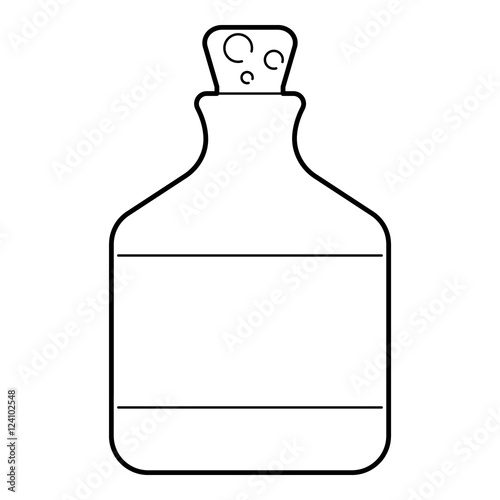 Ethanol in bottle icon. Outline illustration of ethanol in bottle vector icon for web isolated on white background