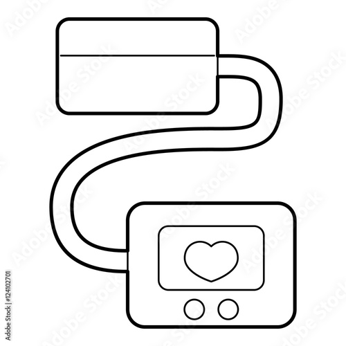 Tonometer icon. Outline illustration of tonometer vector icon for web isolated on white background