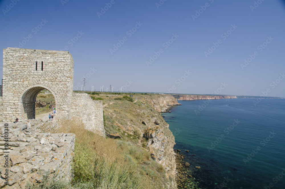 The ruins pf the medieval fortress at cape Kaliakra, Bulgaria