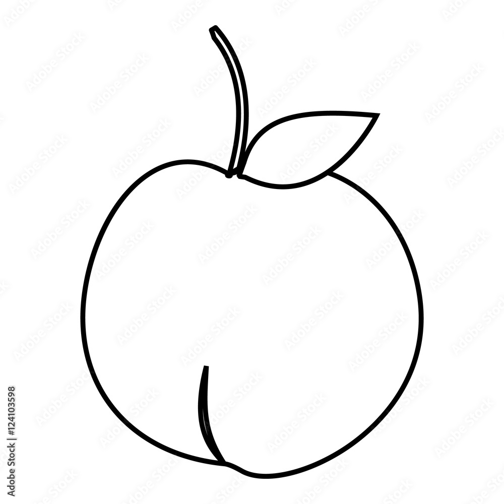 Apple icon. Outline illustration of apple vector icon for web Apple icon. Outline illustration of apple vector icon for web