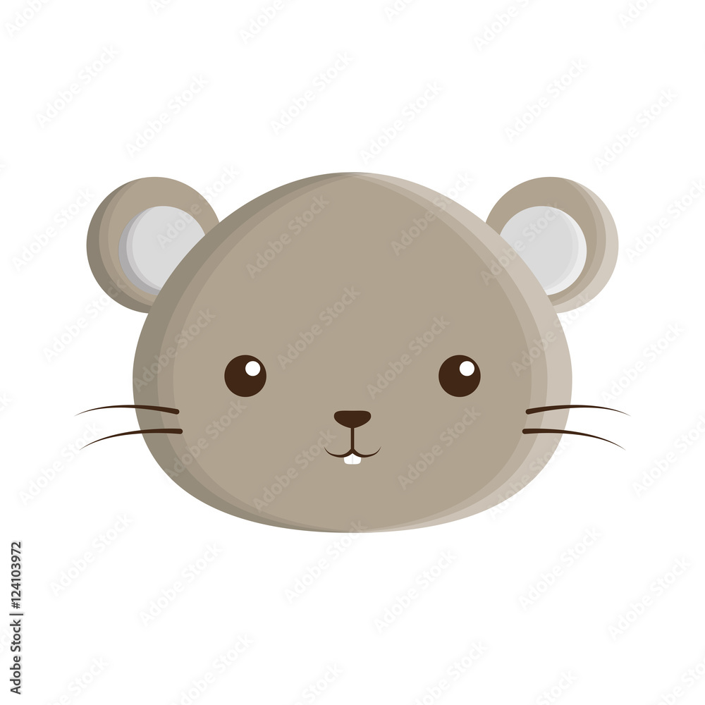 Fototapeta premium cute mouse isolated icon vector illustration design