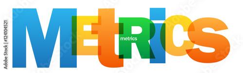 METRICS vector letters icon