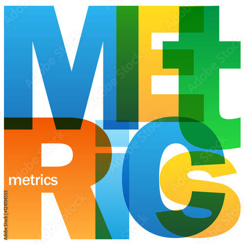 METRICS vector letters icon