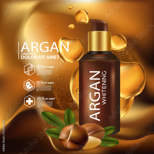 argan oil Serum Skin Care Cosmetic.