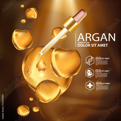 argan oil Serum Skin Care Cosmetic.