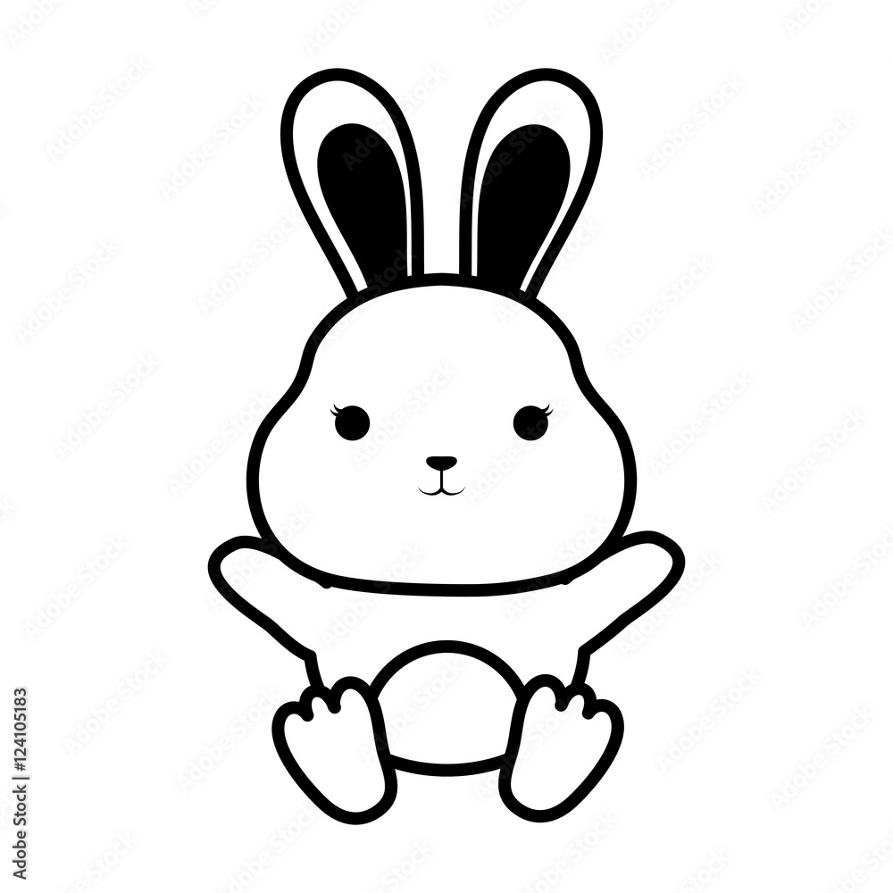 cute rabbit isolated icon vector illustration design cute rabbit isolated icon vector illustration design