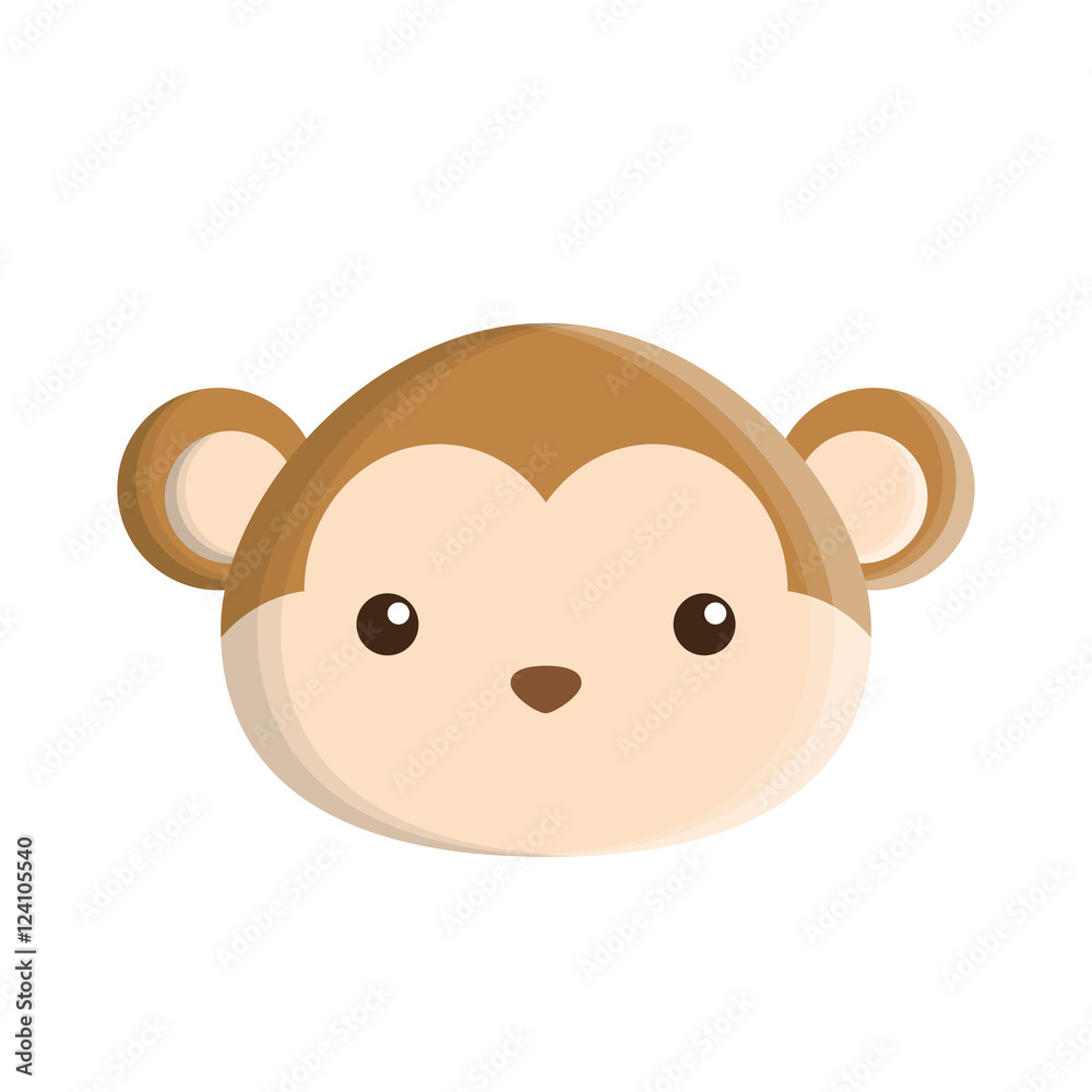 cute monkey isolated icon vector illustration design cute monkey isolated icon vector illustration design