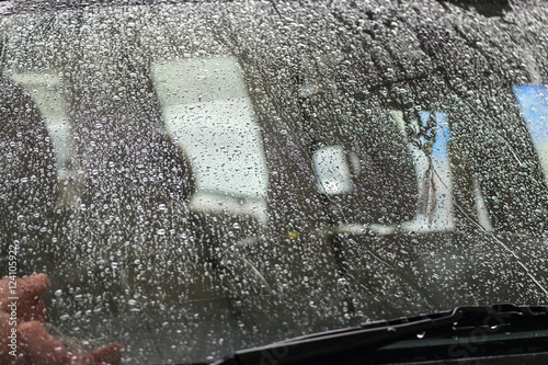 Front glass car raindrop