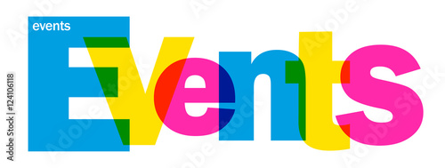 EVENTS Overlapping Vector Letters Icon