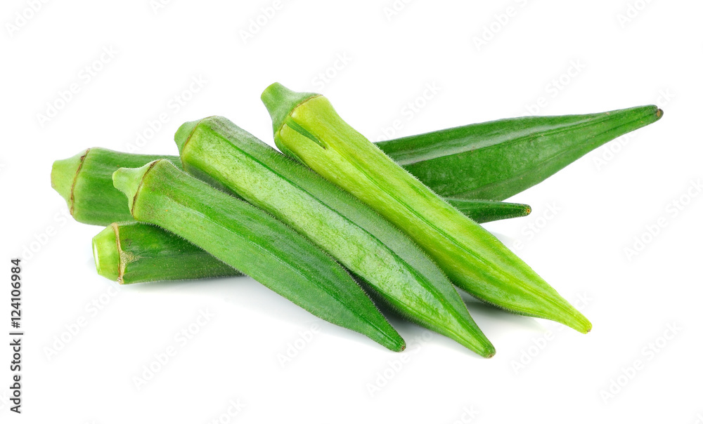 green roselle on white background green roselle on white background