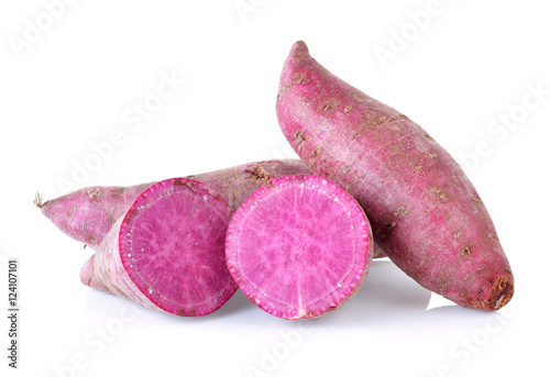 sweet potato on the white background