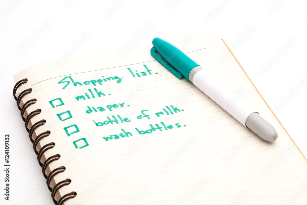 Preparing the shopping list before going to buy the Department s Preparing the shopping list before going to buy the Department s
