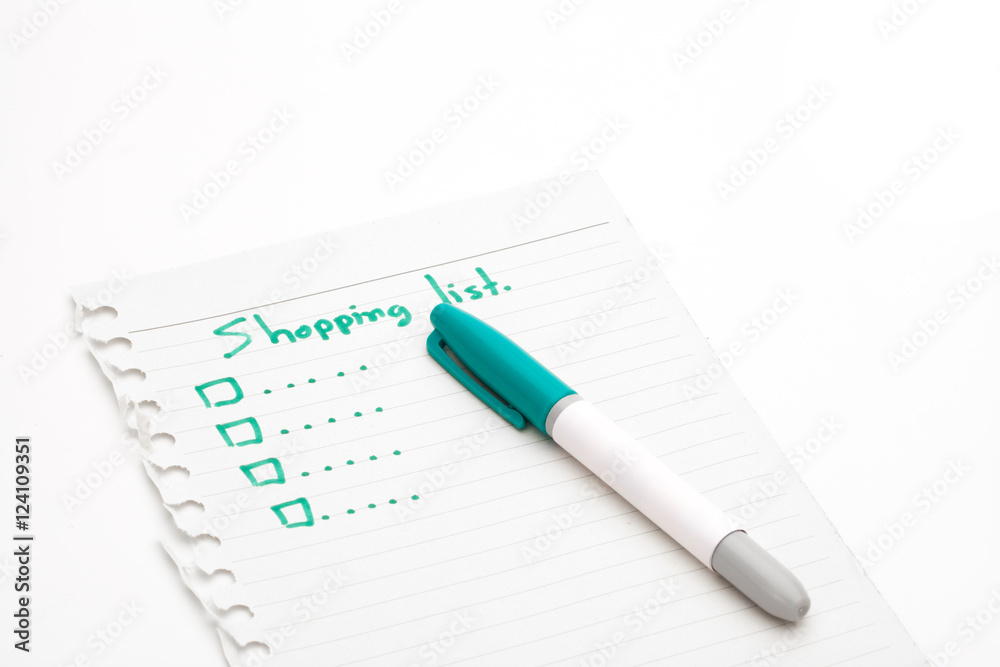 Preparing the shopping list before going to buy the Department s Preparing the shopping list before going to buy the Department s