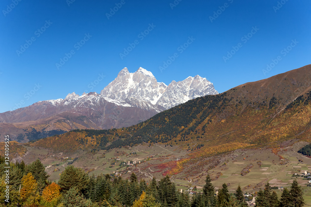 Beautiful mountain landscape in Svaneti. Georgia