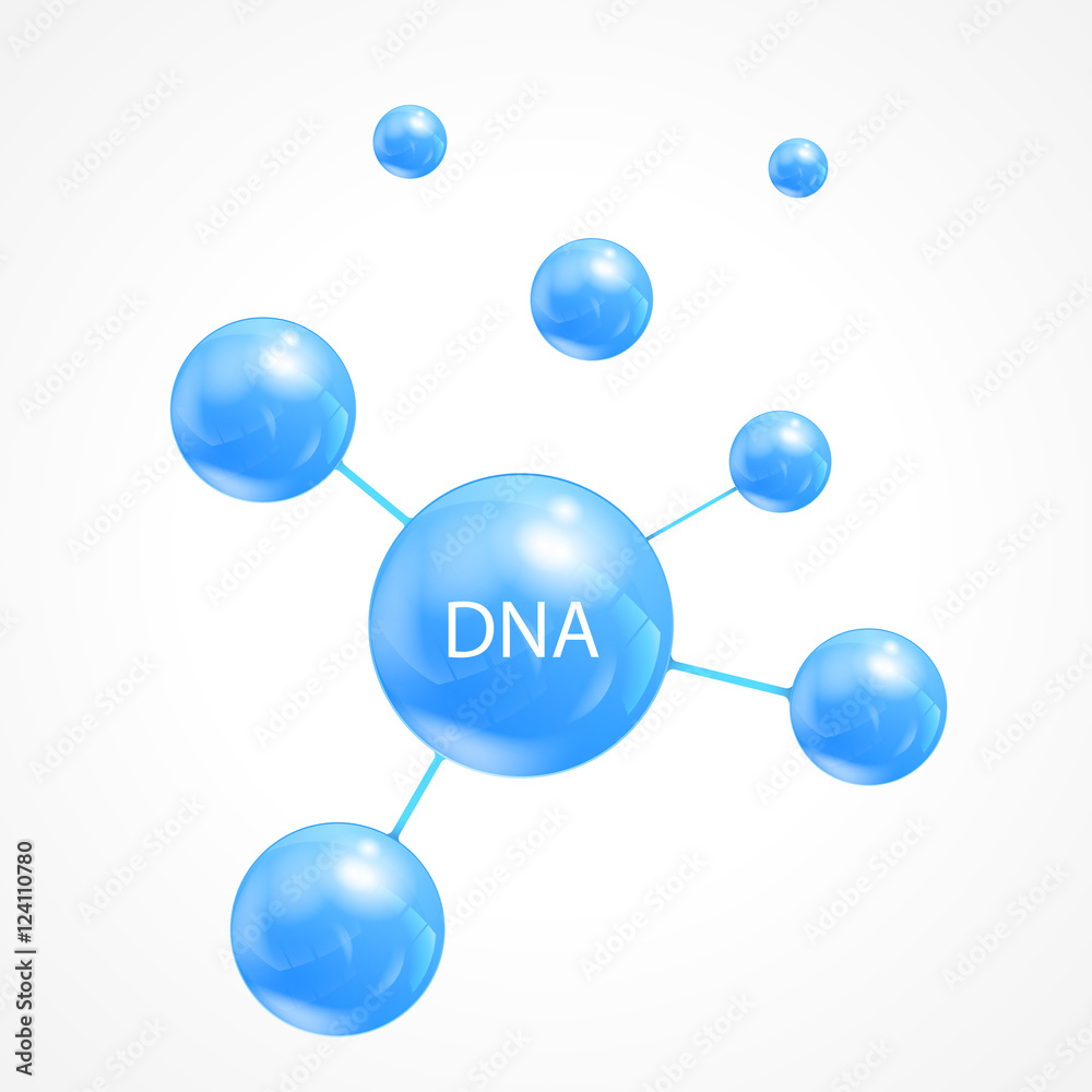 Abstract DNA,blue ball