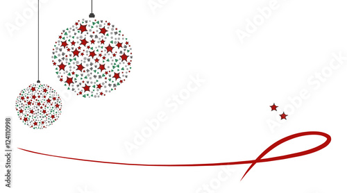 Weihnachtskarte | Christbaumkugeln | Textfreiraum