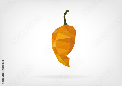 Low Poly Yellow Bumpy Pepper