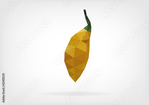 Low Poly Yellow Bumpy Pepper