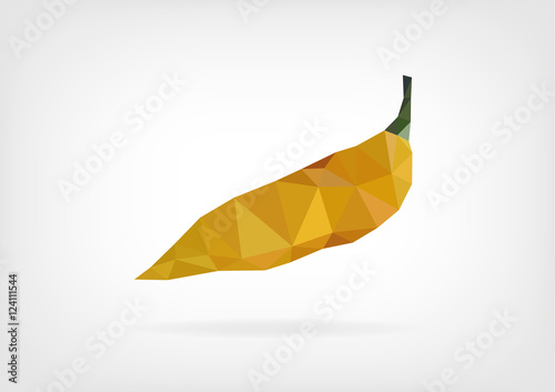 Low Poly Yellow Bumpy Pepper