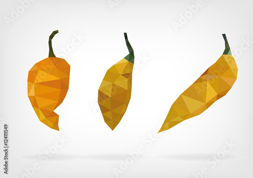 Low Poly Yellow Bumpy Pepper