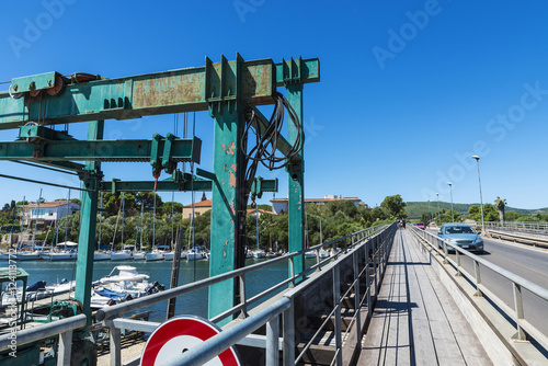 Bridge and leisure port in Alghero, Sardinia, Italy