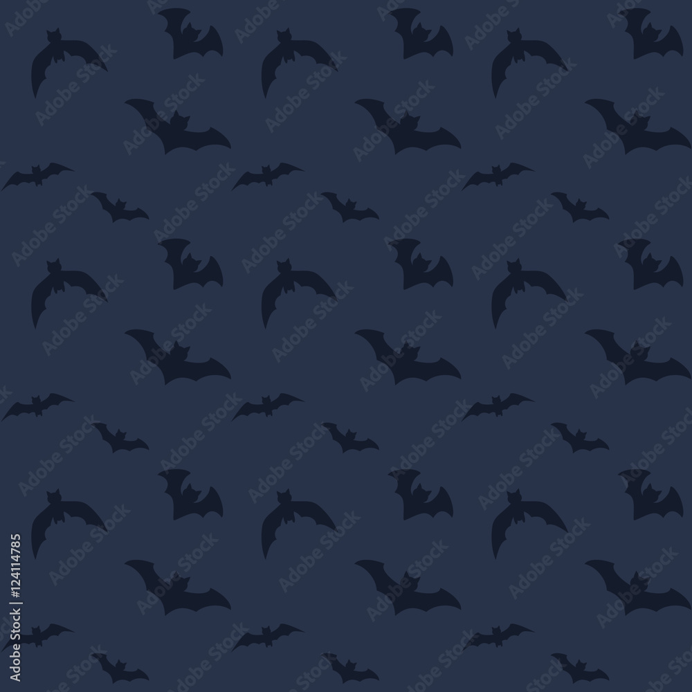Naklejka premium Flying bats halloween pattern design for wrapping paper.