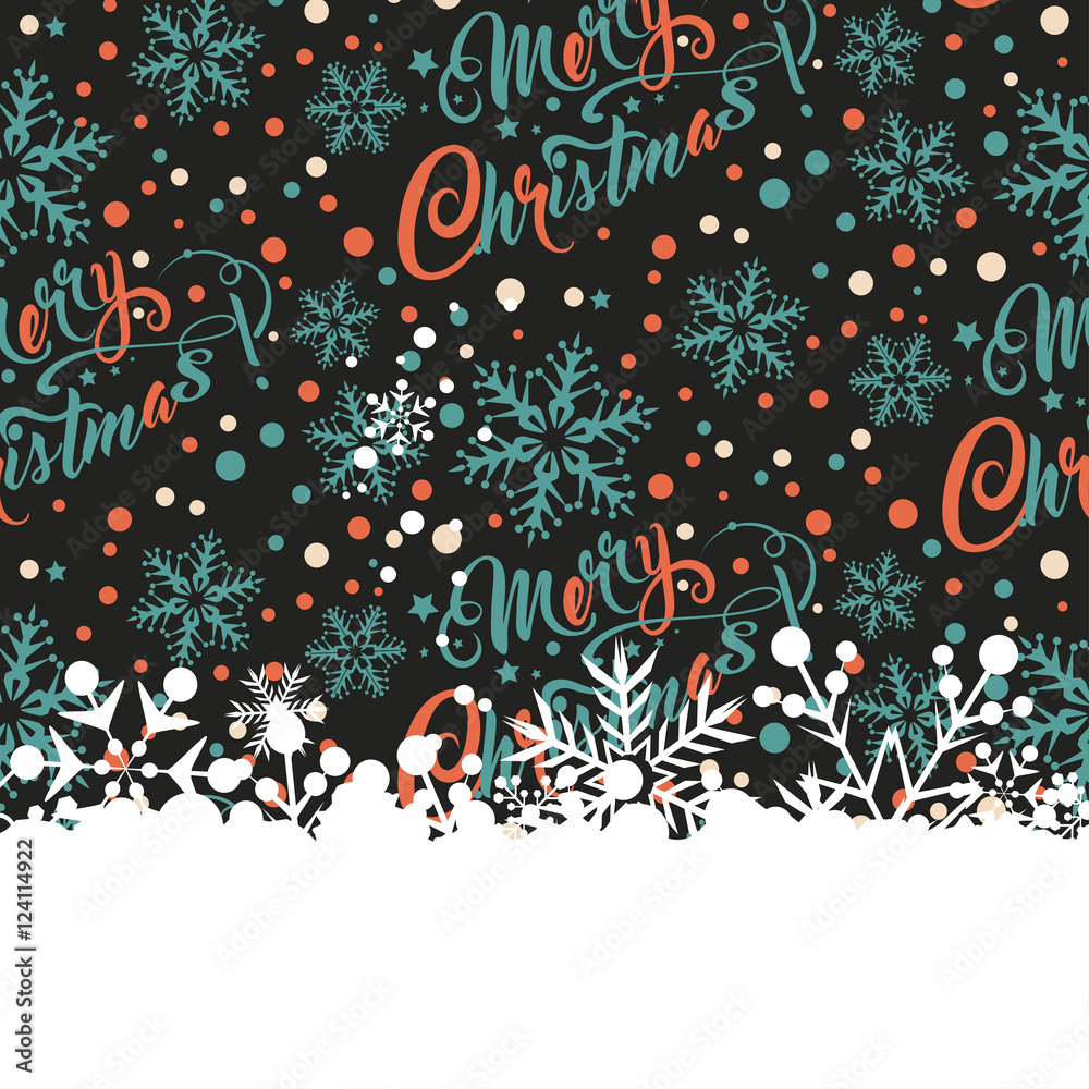 Christmas card, text, lettering design