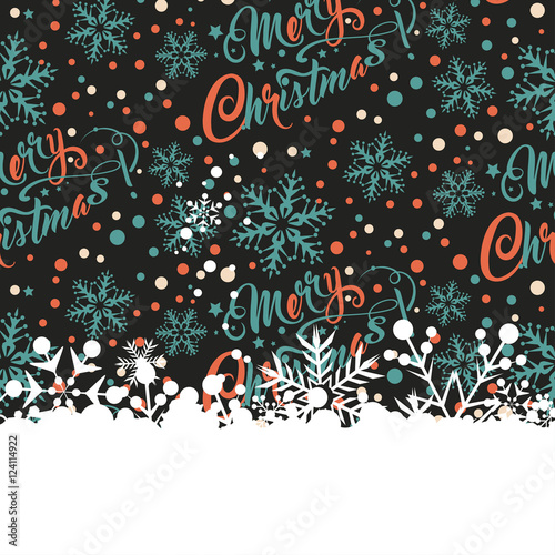 Christmas card, text, lettering design