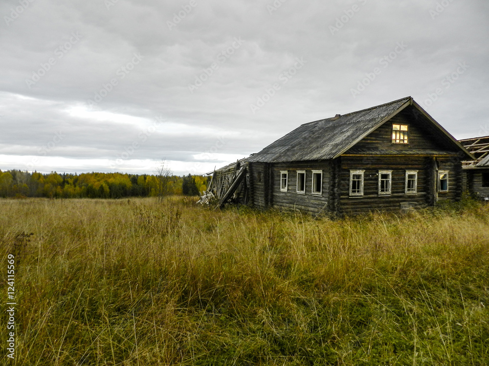 Old house in the abandoned village in Kostroma Oblast Old house in the abandoned village in Kostroma Oblast