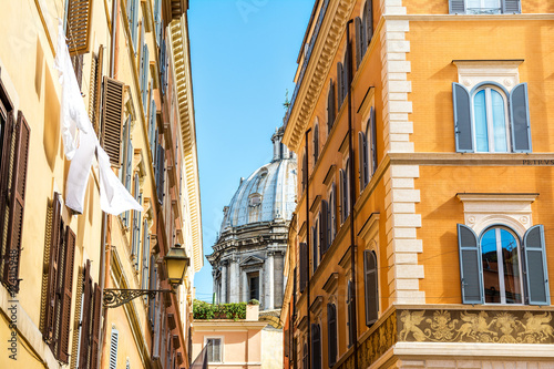 Photography italian design facade at rome