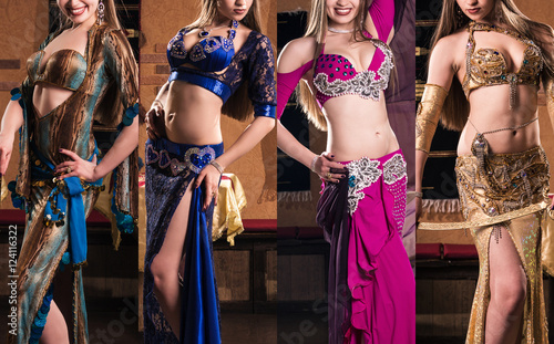Fotografie Beautiful exotic belly dancer woman