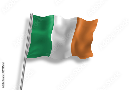 Drapeau de l'Irlande en qualité vectorielle 